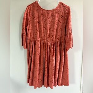 Pinkblush Terracotta Eyelet Dress